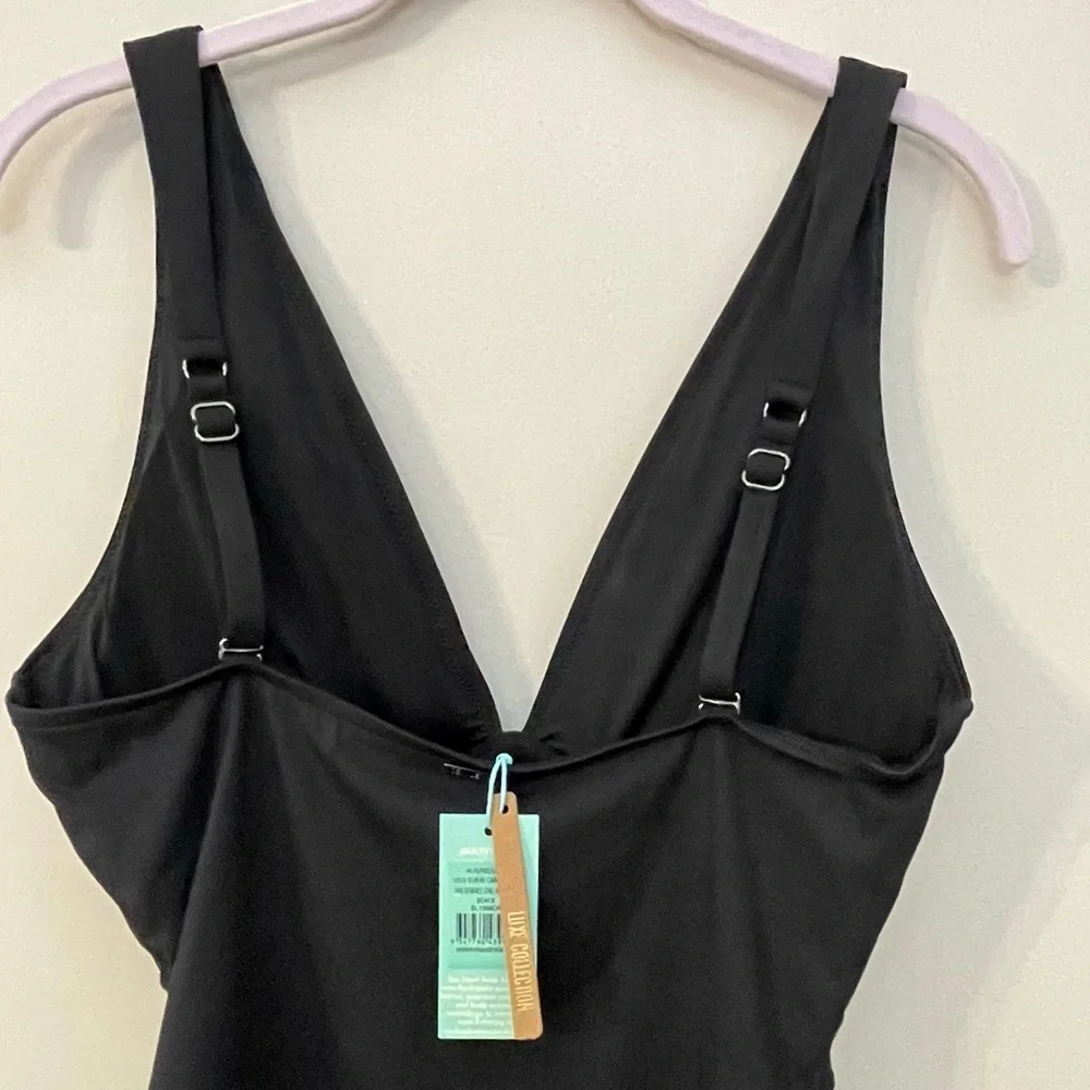 Sea Level Australia Swimsuit Sz 10 Longline Black One Piece Dark Romance NWT - Picture 6 of 11
